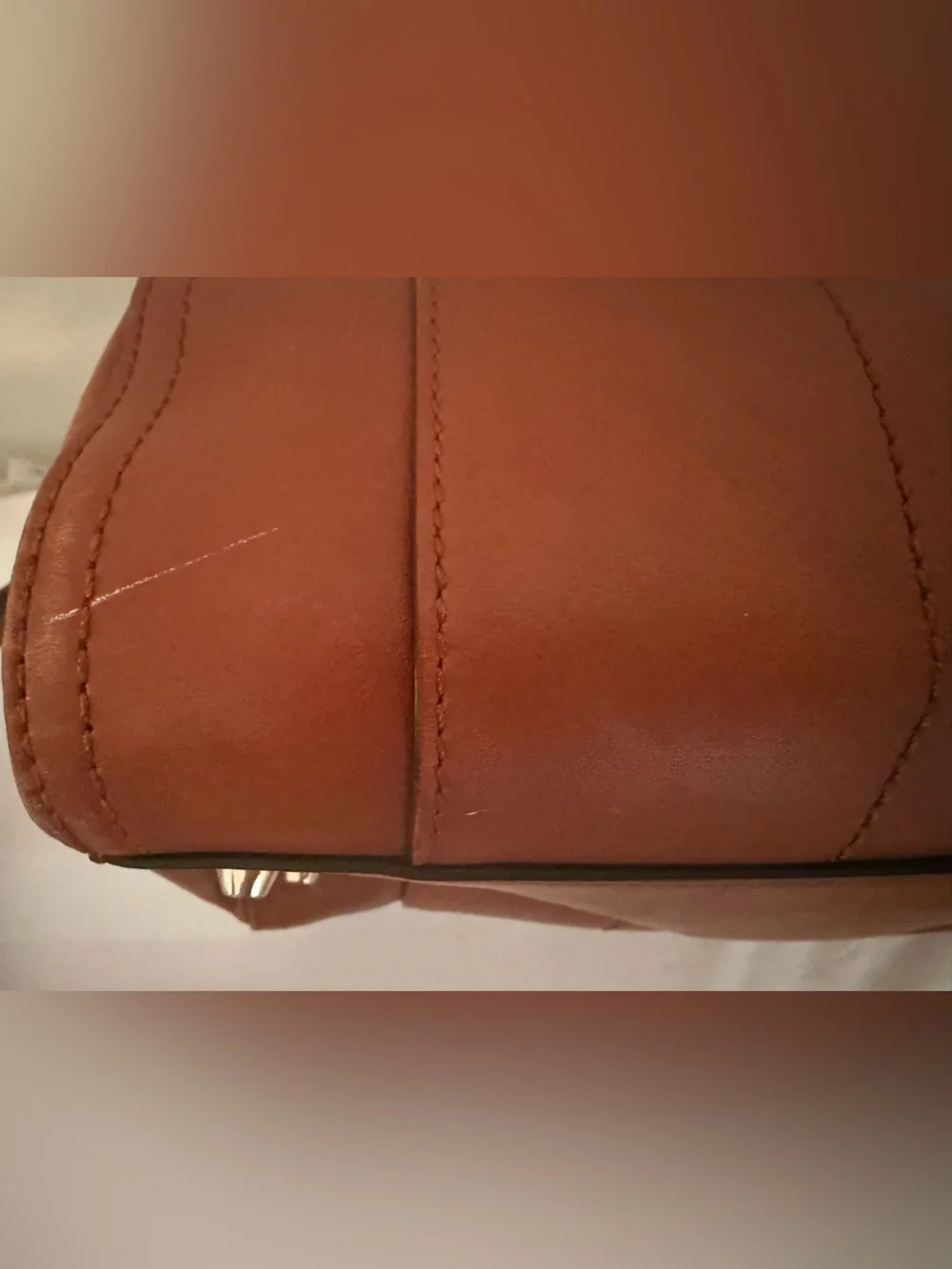 Brooks Brothers Tan Leather Satchel Handbag